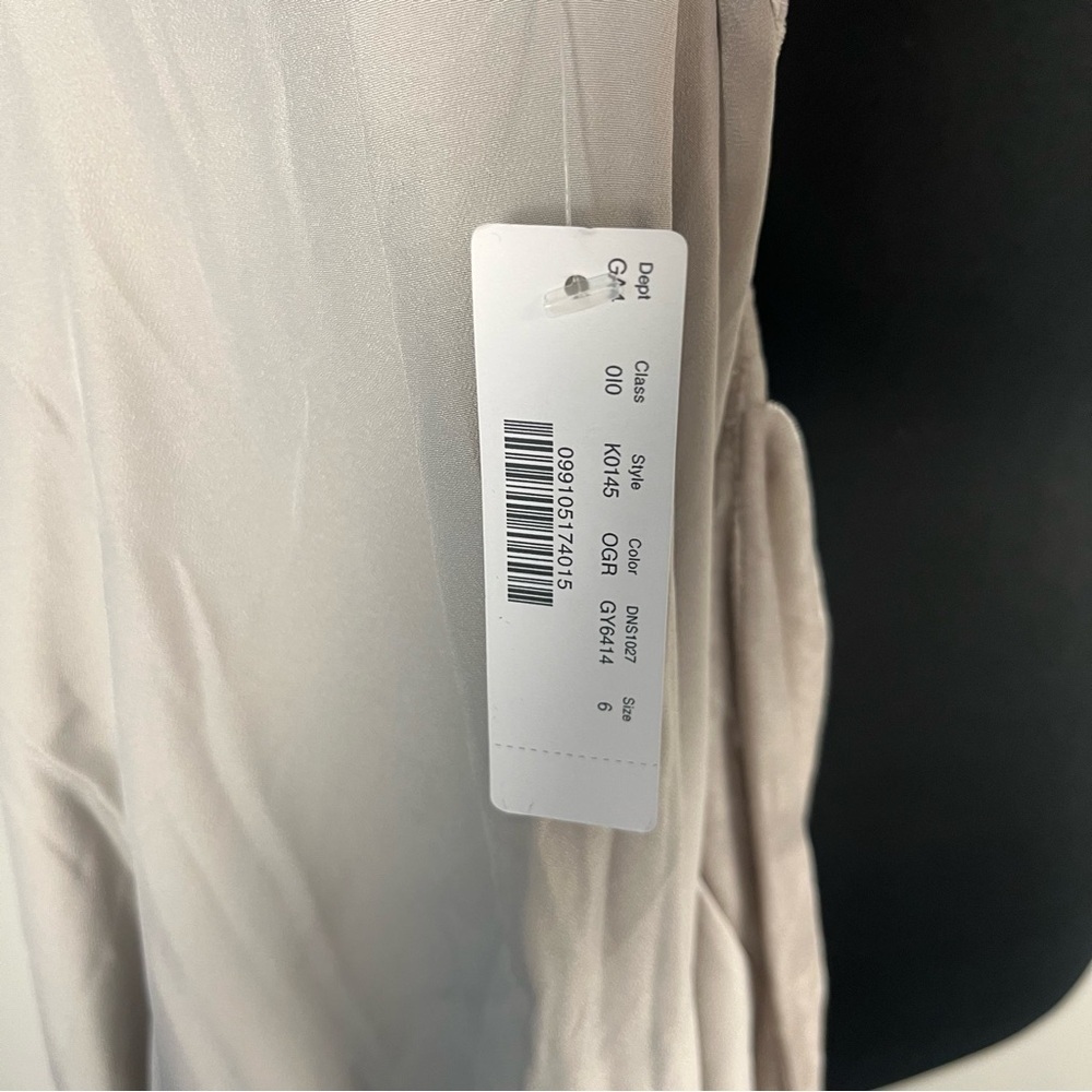 J. CREW New Solid Gray Lined Drapey Velvet True Wrap Dress Size 6 - Picture 7 of 10